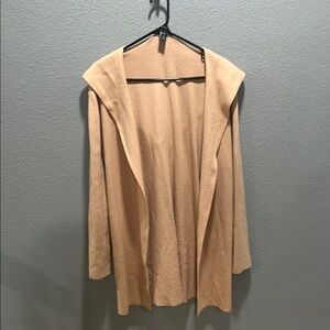 Tan forever 21 hooded cardigan